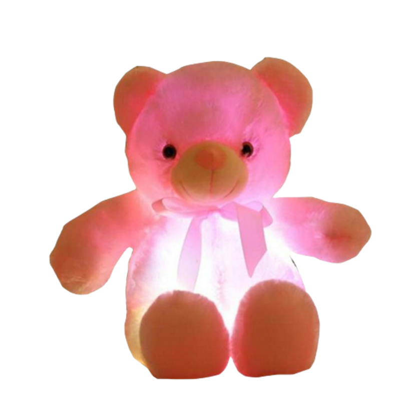 alt=" Pink Glowing Teddy Bear"